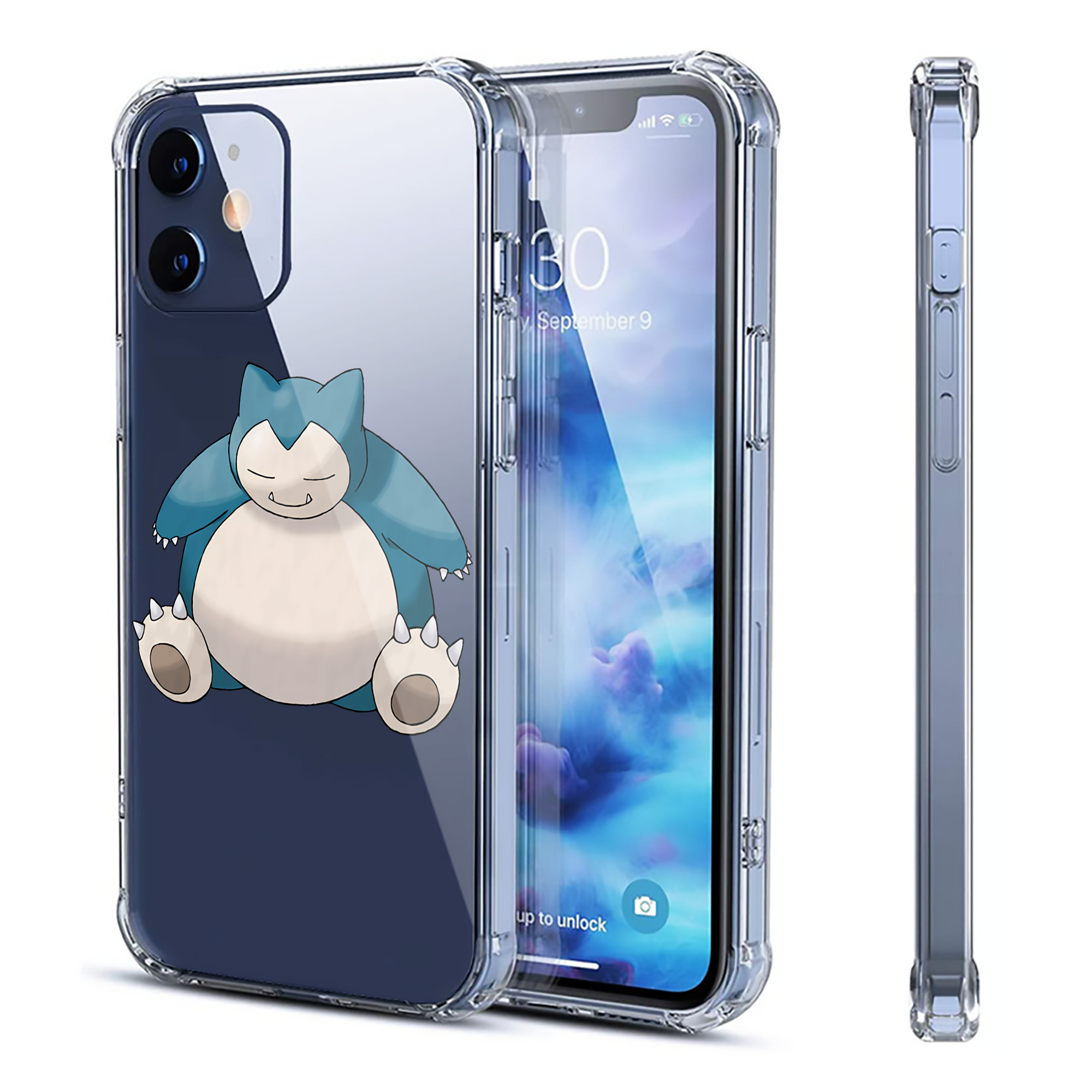 （画像用） ポケットモンスター Pokémon 【iPhone 12シリーズ対応】透明スマホケース（クリアソフトケース）